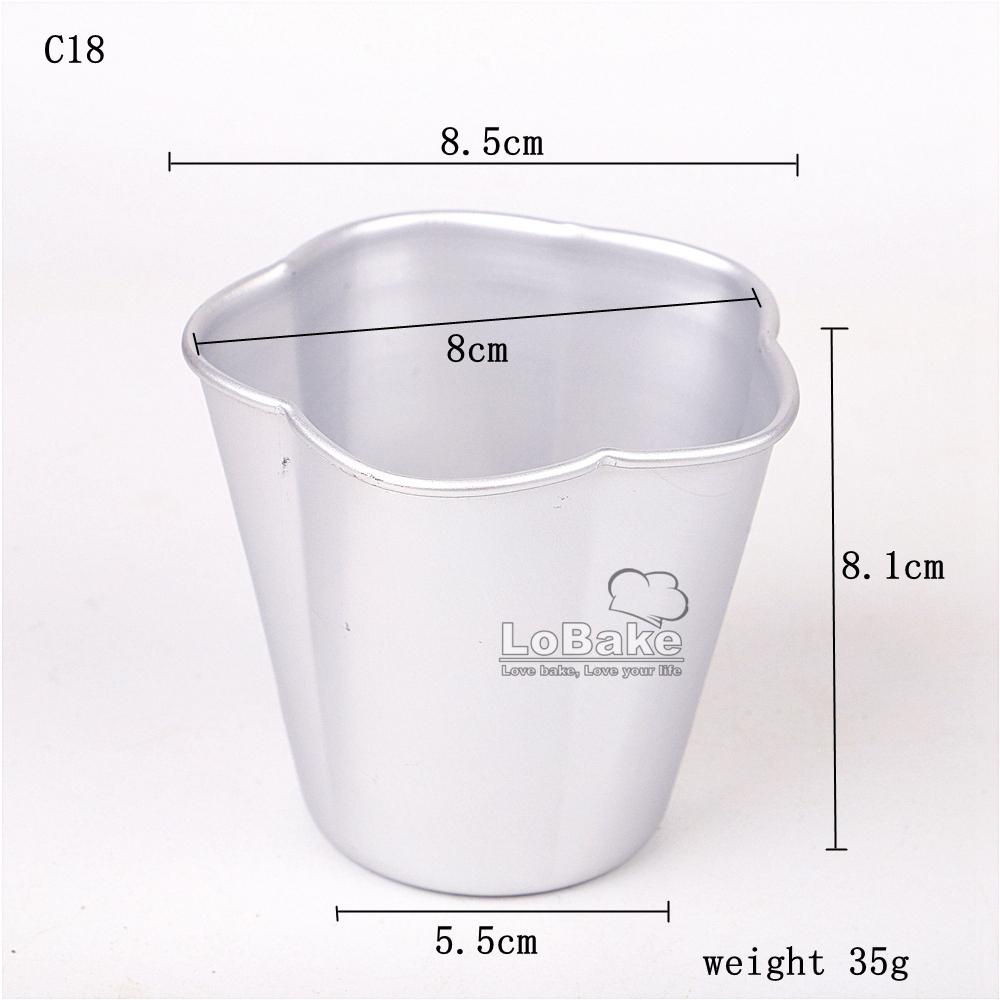 10pcs/lot Various Design Fluted Edge Wavy Flower Cup Boat Round Shape Aluminium Tart Mould Jelly Pudding Cup Cupcake Mold Baking