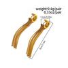 Salircon Vintage 18K Gold Plated Stainless Steel Tassel Long Drop Earring for Women Trendy Piercing Ear Waterproof Charm Jewelry