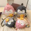 Fun Penguin Cartoon Backpack With Spacious Compartments For Girls Wear Casual