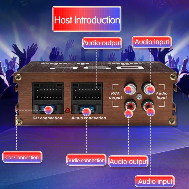 Android-Navigation 4*50W Autoradio DSP-Verstärker Verlustfreie modifizierte Lautsprecher Android Universal Wired Car Sound Upgrade Audiosignalprozessor