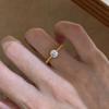 Rotatable Flash Diamond Vintager Gold Brushed Starlight Suspended Diamond Fine Ring Niche Design Ring Index Finger Ring Female 2026