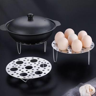 Adjustable Height Steaming Rack Stainless Steel Water-proof Steaming Egg Rack Folding Steaming Dish Round Steamer