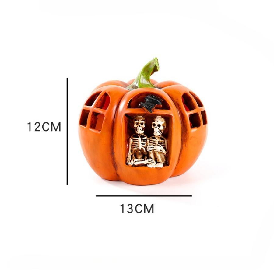 Halloween Pumpkin Tabletop Decoration Resin Bar Ghosthouse Chamber Scenes Halloween Party Skull Props Home Decor Items Gifts