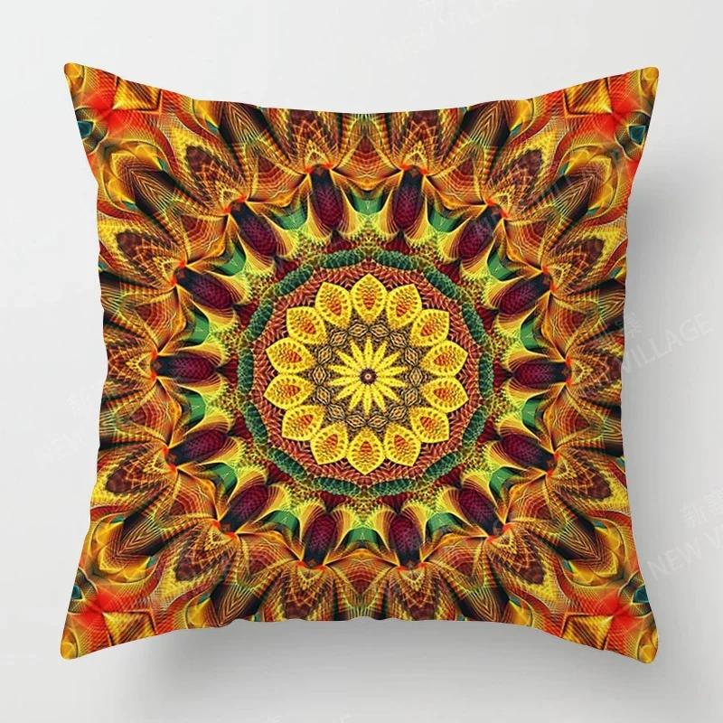 Fall Home Decor Autumn Living Room Throw Pillow Cover Sofa Boho Cushion Cover Mandala 45x45cm 45*45 50x50 60x60cm 40*40 40x40cm
