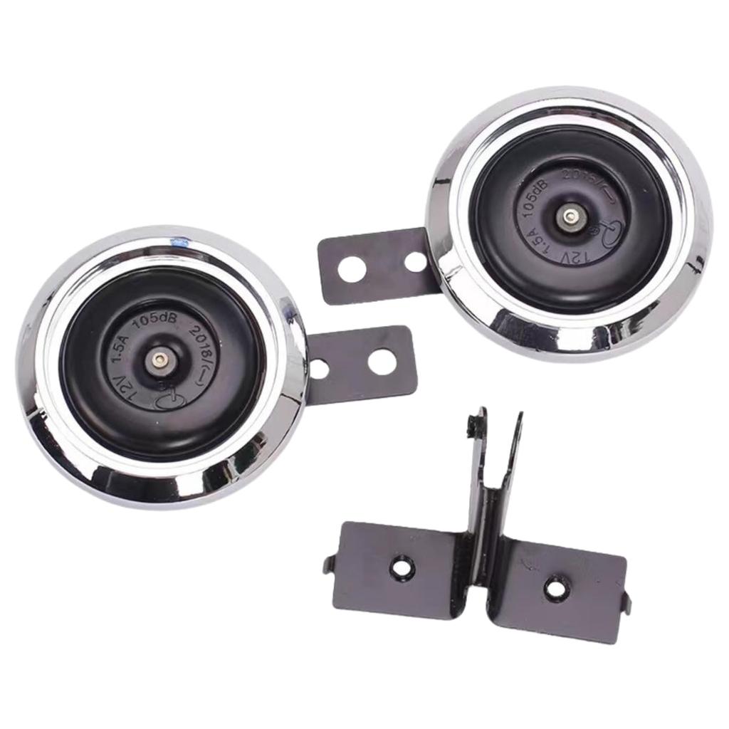 TIGRE BLANC Motorcycle Horn Double Horn with Stay Motorcycle Universal Motorcycle 1.5A 105db Set of 2