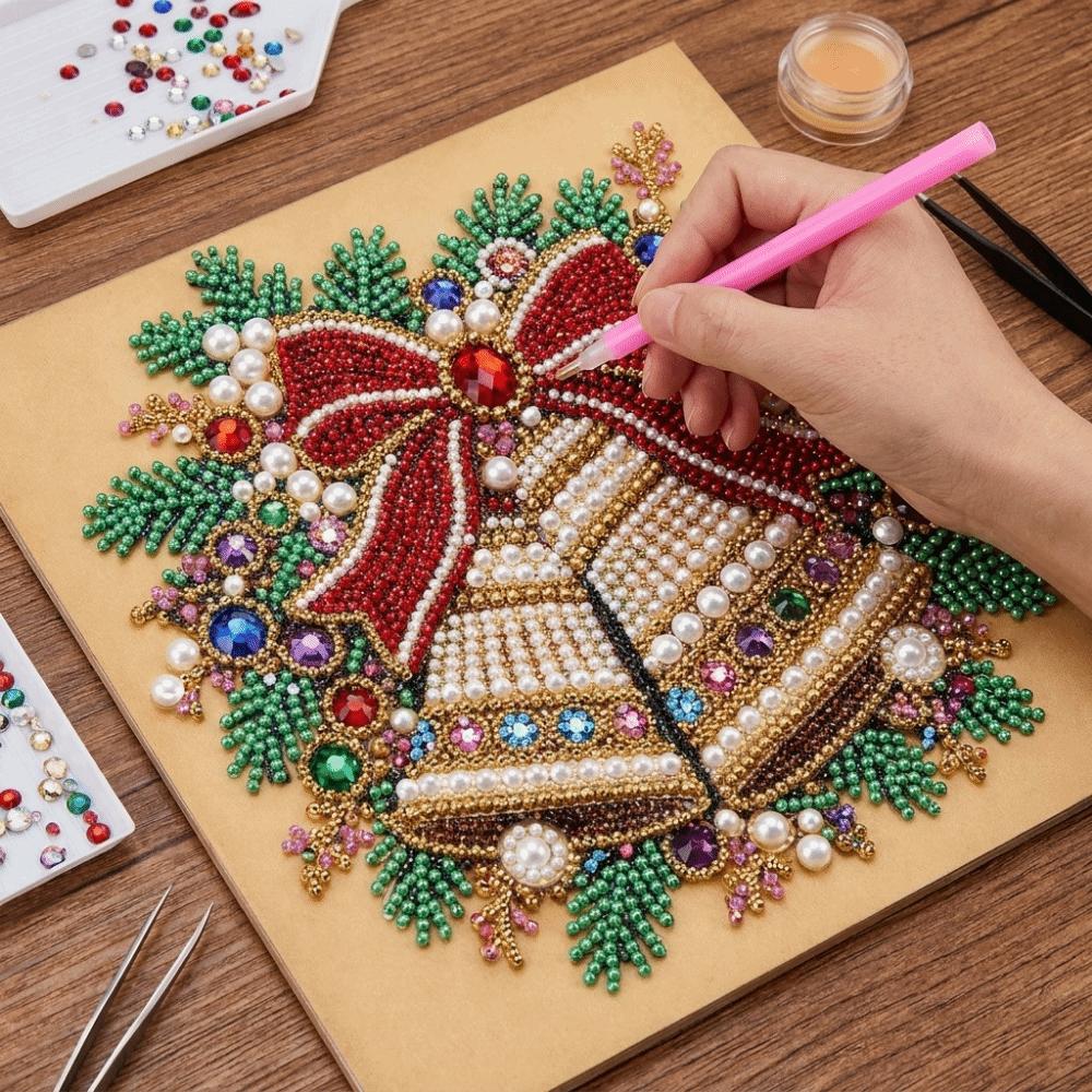Self‑Adhesive Xmas Rhinestone Painting Kit Christmas Star Santa Crystal Painting Set Holiday Craft