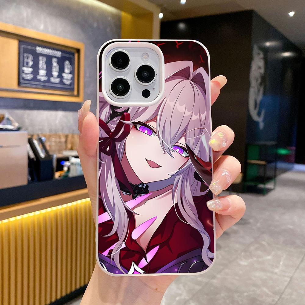 HSR Thelema Jelly Double layer White Mobile Phone Case for iPhone 17 16 15 14 13 12 11 Air Pro Max Plus Protective