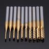 10pc Rotary Burr Cutter High Speed Steel Rotary File Drill Bit Engraving Cutter Grinding Head Milling Cutter Drill Bit Engraving