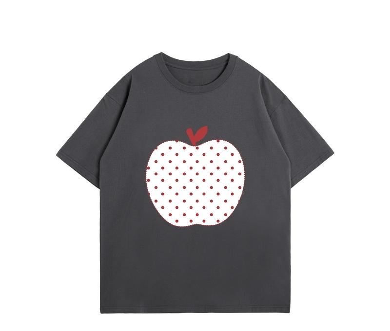 New Unisexs And Unisexs Versatile Tshirt Pattern Printed Summer Short Sleeve Street Style Casual Pure Cotton Clothing Tshirt