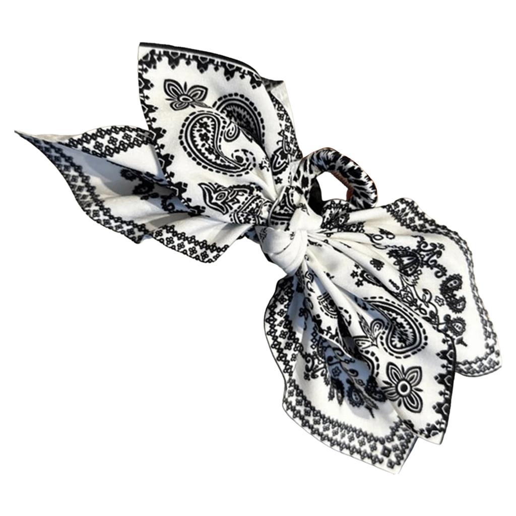 Elegant Cashew Flower Bowknot Hair Claw Clip for Women Accessories Large Punk Jaw Clamps Hairgrip Headdress for Casual