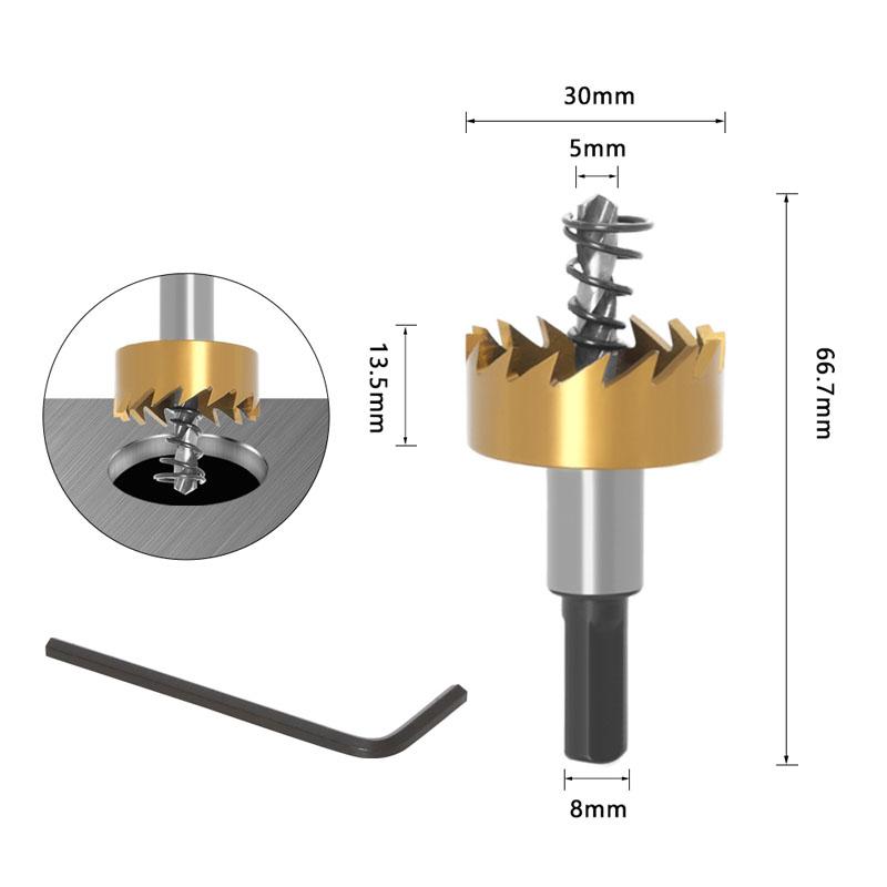 5pcs HSS Drill Bit High Speed Steel Carbide Tip Hole Saw Tooth Cutter Metal Drilling Woodwork Cutting Carpentry Crowns