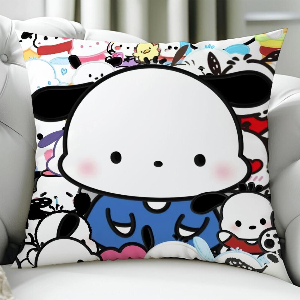 Kawaii S-Sanrio Family Cushion Cover Birthday Anniversary Gifts Double Sided Printed Zipper Cushion Cover Soft Skin Bedding
