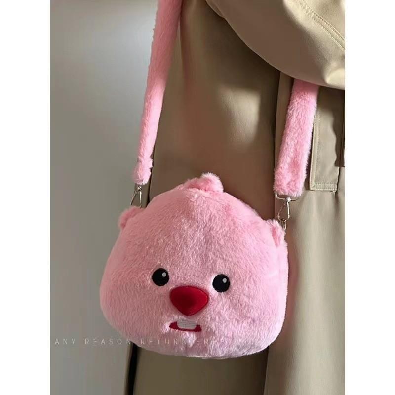 Backpack Loopy Themed Anime Peripheral Handbag Plush Toy Cute Cartoon Doll