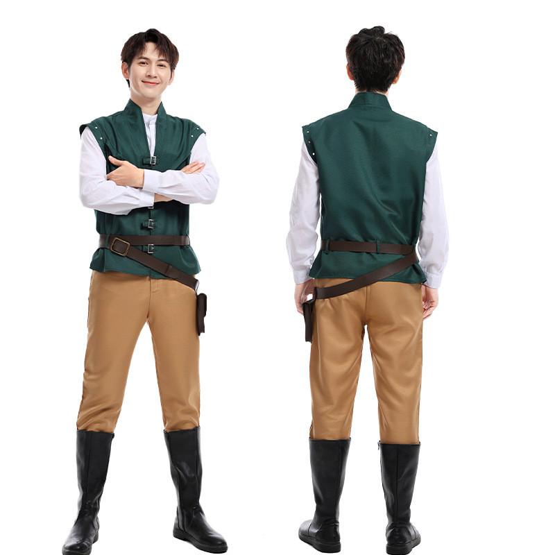 Tangled Flynn Rider Cosplay Costume Stage Performance Party Halloween