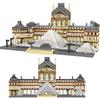 KNEW BUILT Louvre Mikro Mini Bausteine für Erwachsene Architektur Spielzeugsets Bau Kinder Spielzeug Montagebausteine
