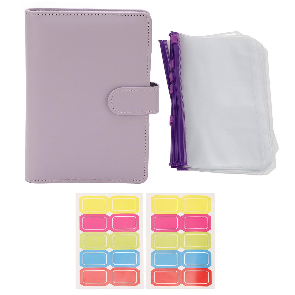  Planner A6 6 Holes PVC PU Leather Sufficient Capacity Loose Leaf Rings Soft Waterproof Portab