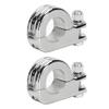 Footpeg P Clamp Mounting Kit Aluminium Alloy Foot Rest Pedal Clamp Bracket for Motorcycle Silver