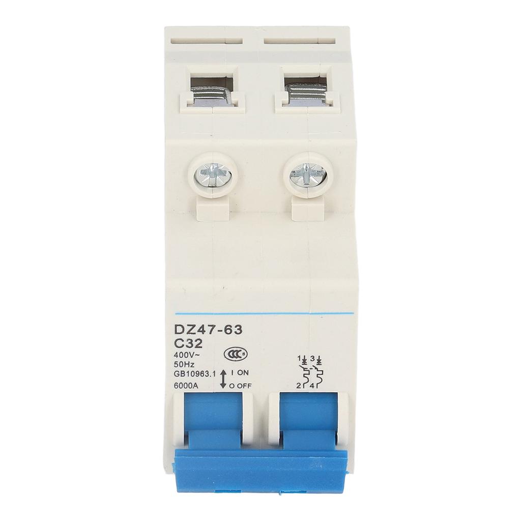 Leitungsschutzschalter 2P Fehlerstromschalter DIN-Schienenmontage 400V 32A DZ47‑63 C32