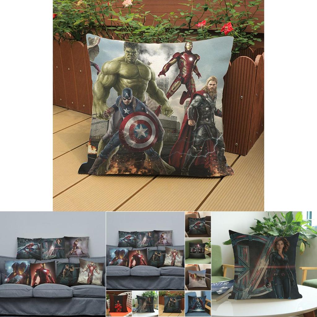 Vibrant Multi-color Avengers Cushion Covers For Home And Office Decoration