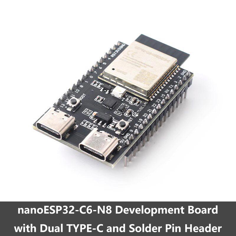 Nano ESP11-C6 WiFi Bluetooth Development Board 161MHz Dual Type-C USB Onboard USB To Serial Full GPIO For Arduino IoT DIY
