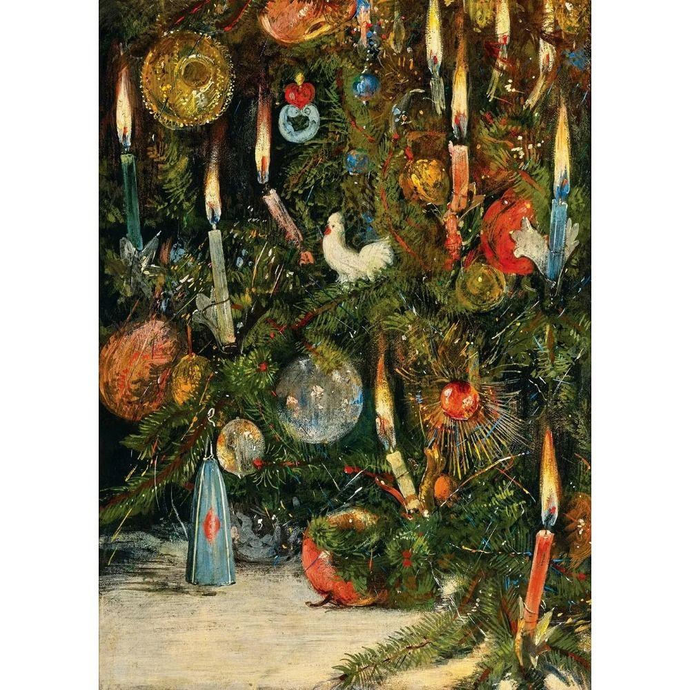 Vintage Christmas Metal Wall Decoration, Holiday Sticker Sign
