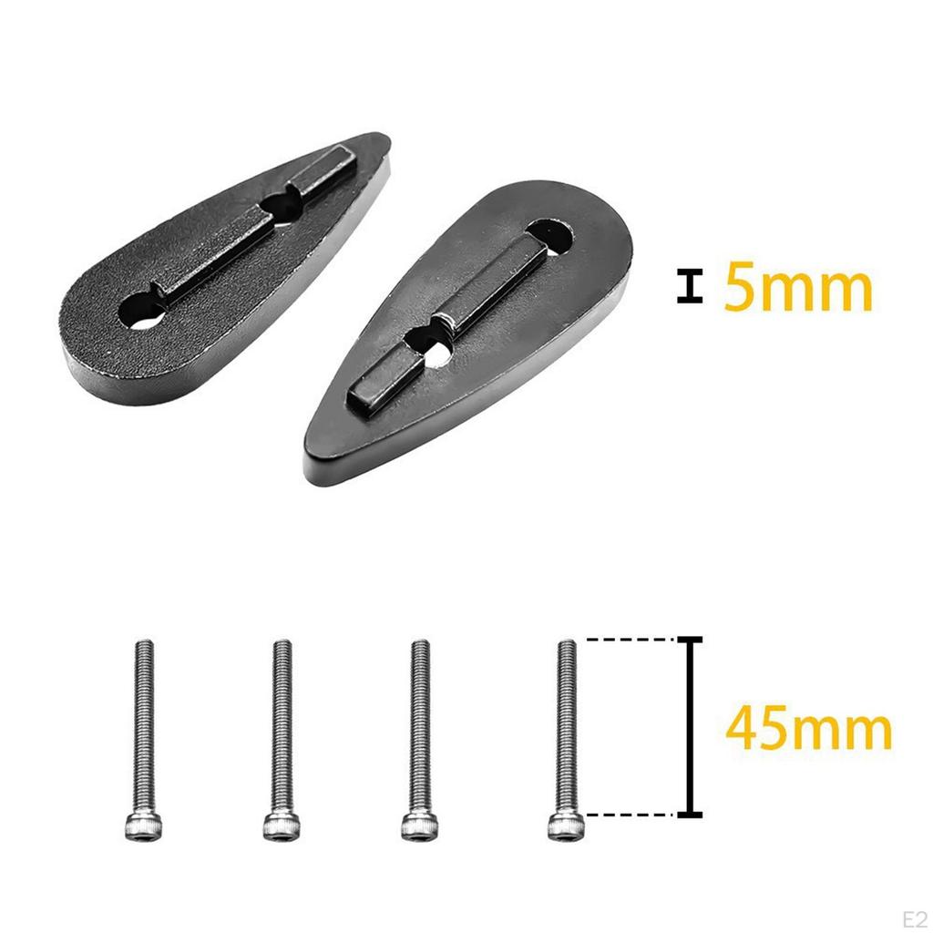 2 Pieces Bike Handlebar Riser Adjustable Angle Wedge Set Triathlon Spacers