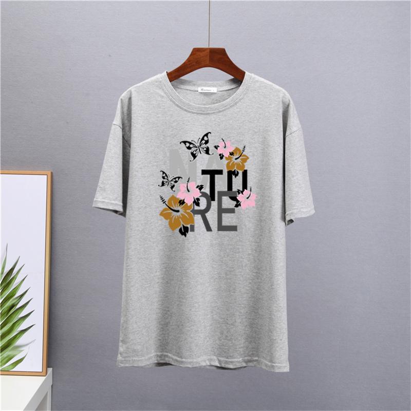 Shellsuning Vintage Graphic Harajuku Trička s potiskem Dámské 100% bavlna O Krátký rukáv Měkké trička Dámská Jednoduchá estetická trička