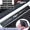 AJX1 For Ford FIGO Logo Car Door Sill Protector Sticker Waterproof Anti Scratch Guard Plate Decal Auto Modification Accessories
