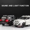New 1:24 Nissan Patrol Off-road SUV Alloy Model Car Diecast car Toy Model Collectible Iron Toy Car Sound Light Car For Boys Kids C48