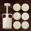 Creative Moon Cake Mold 3D Flower Shaped Cookie Stamp Mold Embossed Reusable Mid-Autumn Festival Supplise Mung Bean