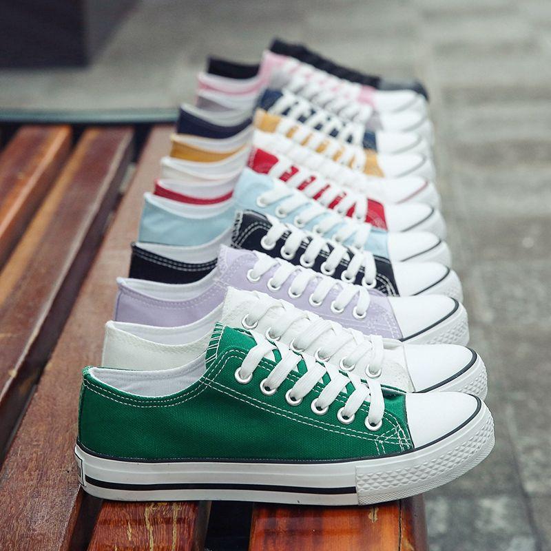 Student Canvas Shoes Female Casual Couple Male and Female Skate Shoes Korean Style Breathable Small White Shoes
