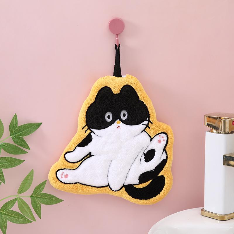 Große Gans Niedliches Korallenfleece Hängehandtuch für Küche & Badezimmer