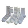 Female Summer Thin Sweet Floral Mesh Boneless Lace In The Tube Stack Socks