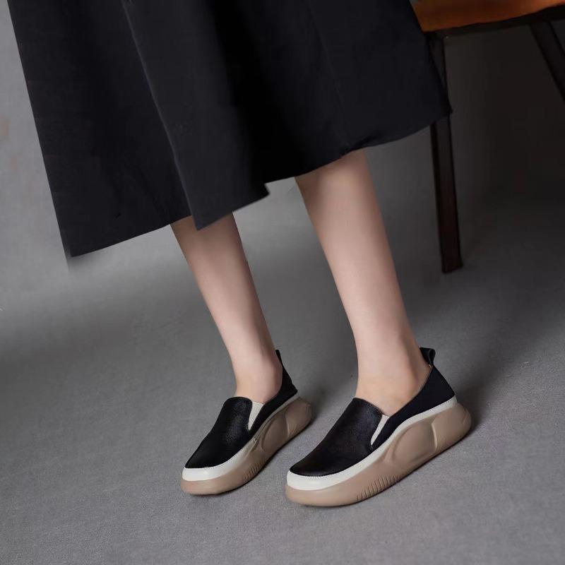 Modisch Trendig Lässige Damen Schuhe 2024 Herbst Schlicht Retro Ein Fuß Weiche Sohle Rutschfest Vielseitig Le Fu Damen Schuhe Zapatos De Mujer