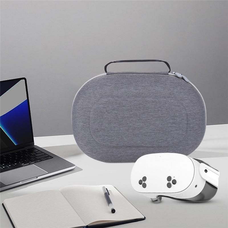 Robuste Tragekoffer Mehrfache Fächer Tragbare Reisekoffer mit Netztasche Schutzhülle für Meta Quest 3S VR Zubehör