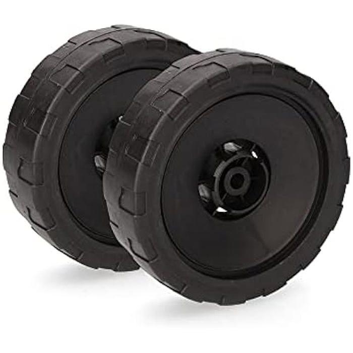 Pack of 2 Rear Wheels - Koma Tools - 08759 - Black Color - Compatible with Various Models