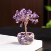 Crystal Money Tree Miniature Decor With Natural Gemstones For Feng Shui Wealth