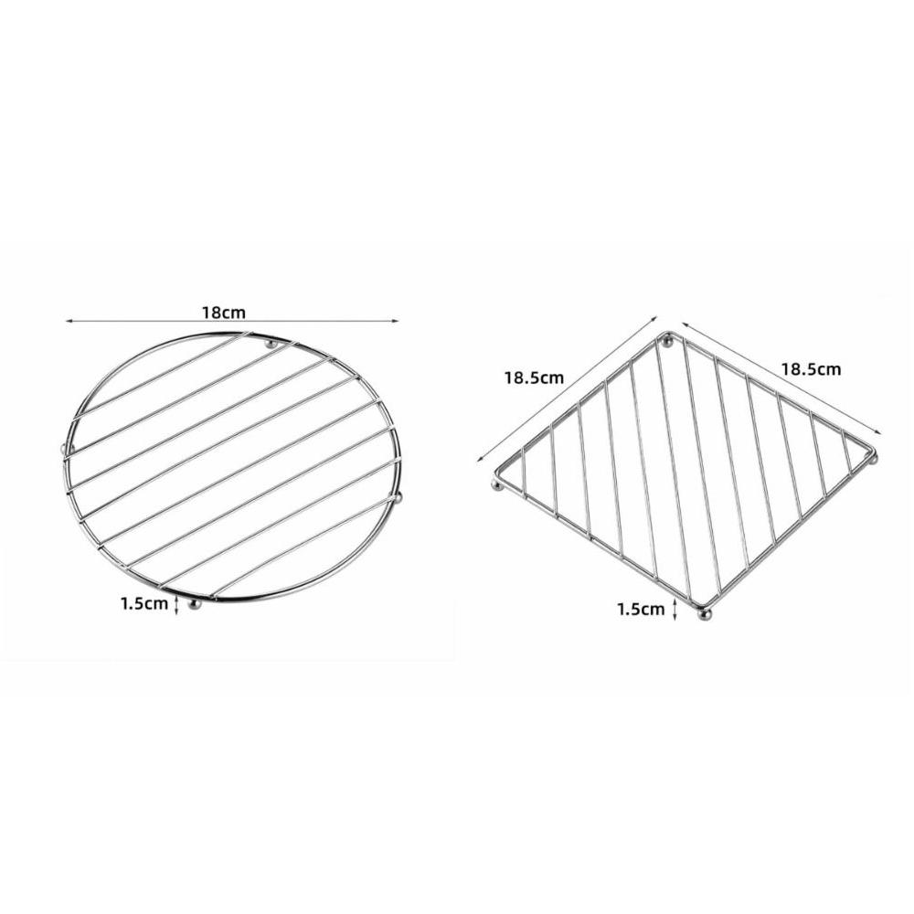 Stainless Steel Pot Holder Heat Resistant Protective Metal Insulation Pad Easy Clean Non Slip Kitchen Tableware Drain Pad