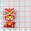 New Year Festive Lion Resin DIY Hair Clip & Keychain Accessories