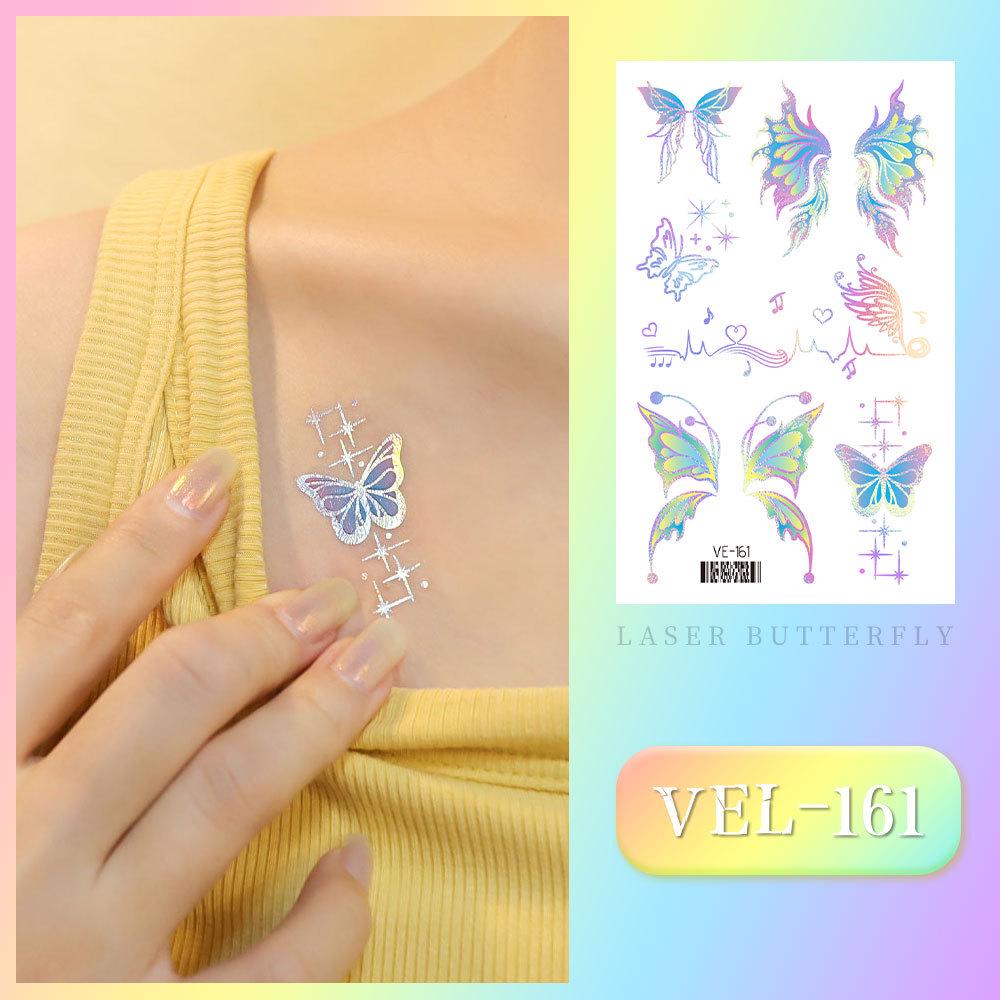 Waterproof Kids' Cartoon Tattoo Stickers: Princess, Butterfly & Mermaid Series