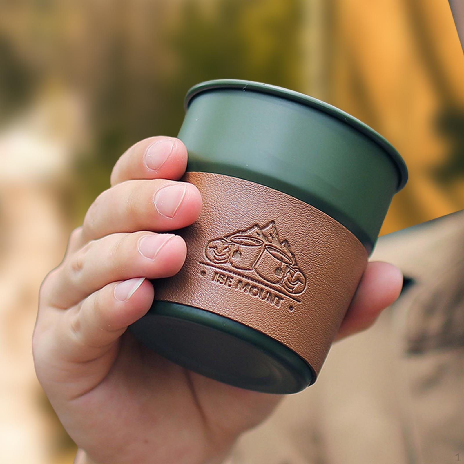 

PU Leather Cup Cover Holders Heat Insulation Thickened Durable Beverage Bottle Sleeve Drink Sleeves