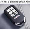 2Pcs Coolbestda Silicone Full Protective Key Fob Remote Cover Case Skin Jacket for 2017 2018    Honda Civic Accord Pilot CR-V 5 Buttons Smart Key