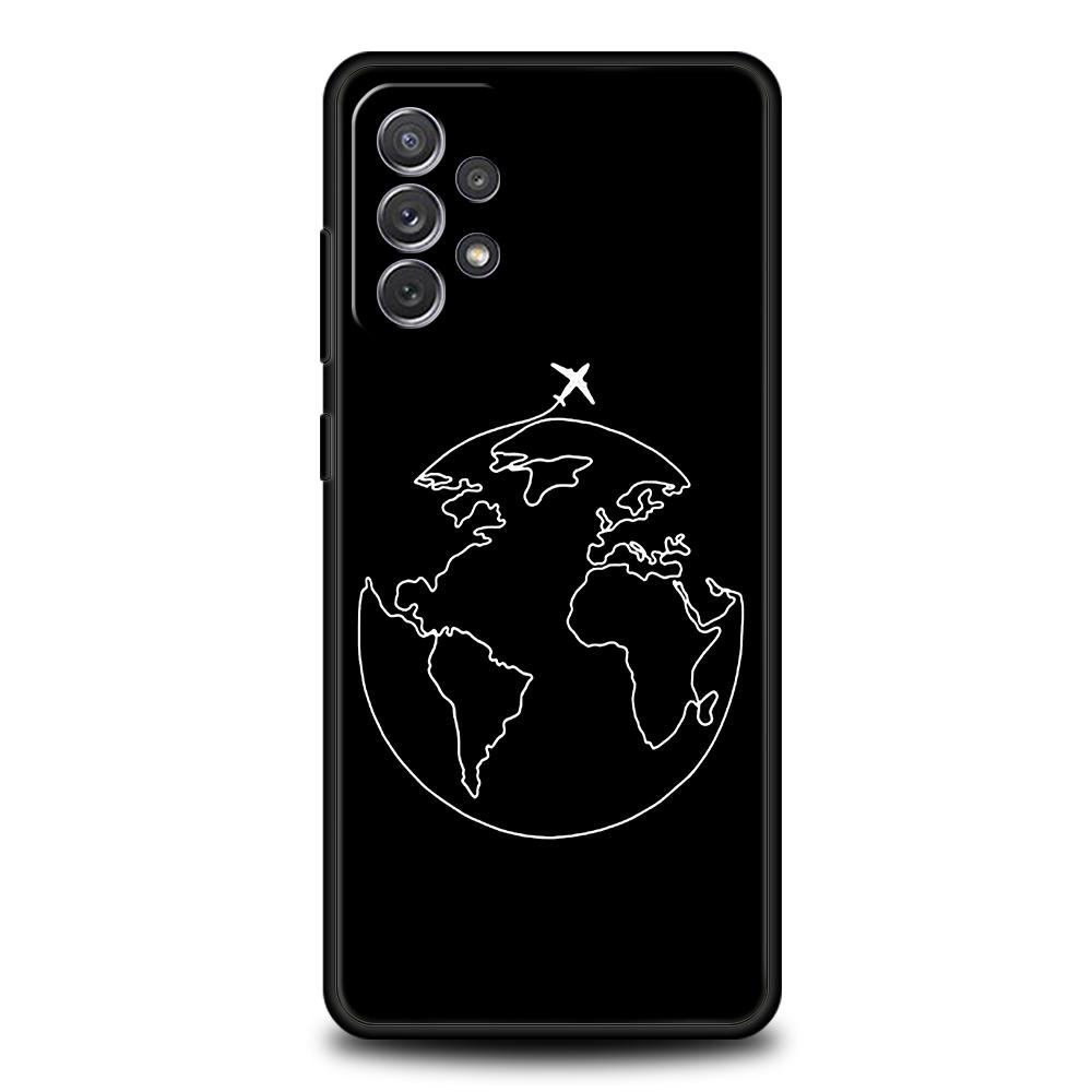 

Дорожный чехол с картой мира для Samsung A24 A12 A14 A32 A50 A70 A20E A20S A10 A10S A22 A30 A40 A34 A54 A42 A52 5G A04s Samsung A22 5G