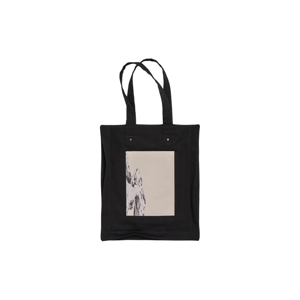 Adidas Y-3 Floral Print Nylon Tote Bag Unisex Tote Bags Black IN2408