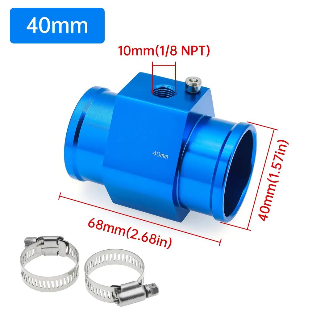 Adapter Rury Czujnika Temperatury Wody Wskaźnik Adapter Węża Chłodnicy Niebieski Czarny Adapter Czujnika Temperatury Adapter Wskaźnika Samochodowego do Samochodu Łodzi