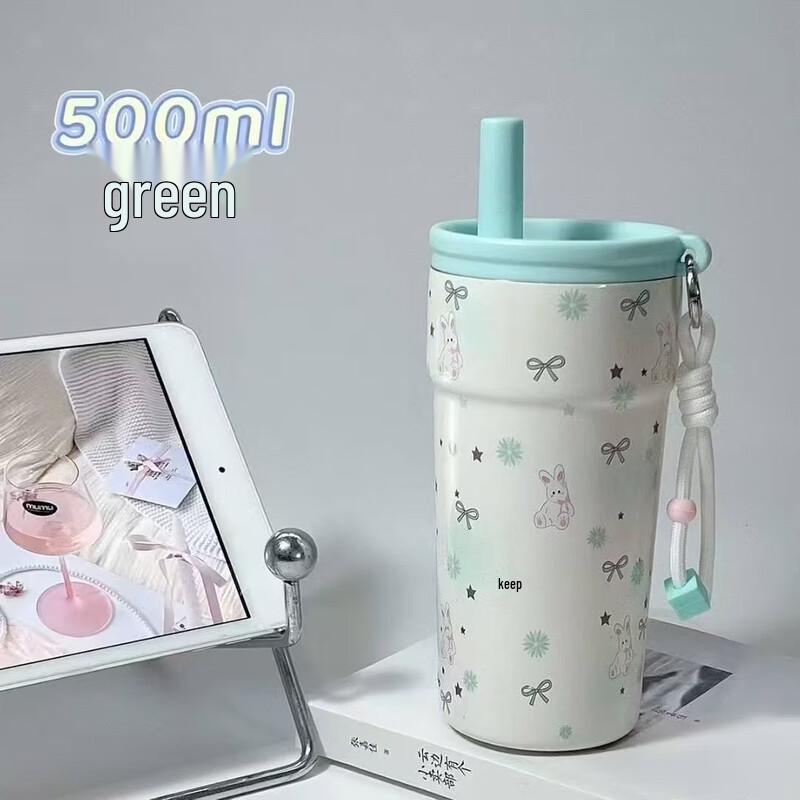 Cute Cartoon 316 Stainless Steel Insulated Straw Cup