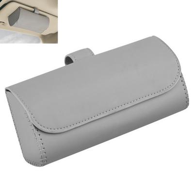 DIZLAS Auto Brillenhalter, Sonnenbrillen, Brillenhalter, Etui, Universelle Nutzung, Auto Sonnenblende, Aufbewahrung, Einfache Montage, Magnetisch (Grau), grau
