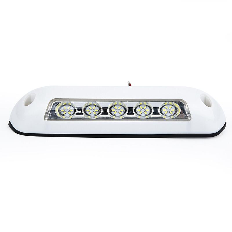 12V RV LED Awning Porch Light 6000K Waterproof RV Van Camper Exterior Lamp 8W Display Wide Lights 10LED Universal RV Accessories