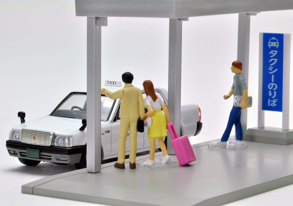 Tomytec GeoColle 64 Snap 04a Taxi Stand Toyota Crown Comfort Specification ABS Accessories Completed Mini Car Set 312345 1/64 #Car (TLV-NEO Special