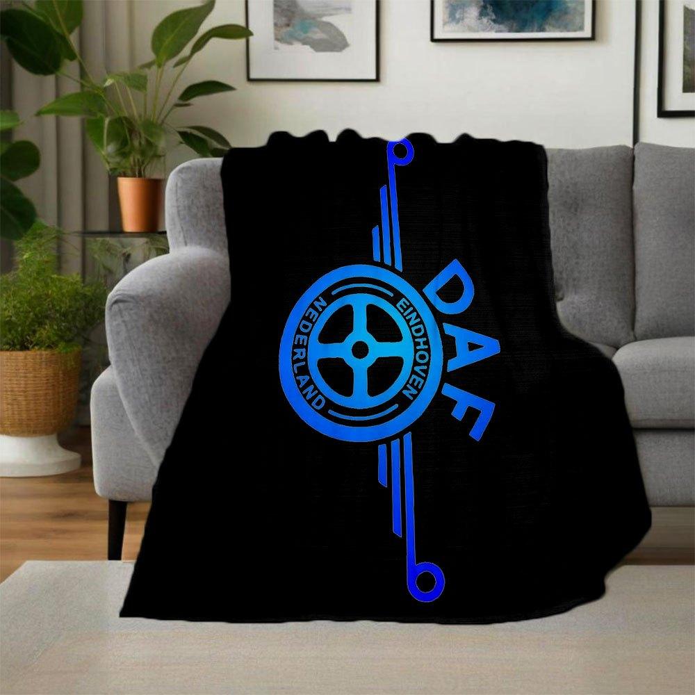 Adesivo Decalcomania Logo Camion DAF Coperta in Flanella BlueBlanket per Divano, Letto, Viaggio, Campeggio, Ufficio, Divano, Sedia e Letto Regalo per Natale